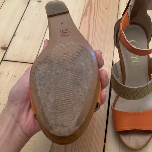 Candela orange platform sandals - Picture 4 of 6